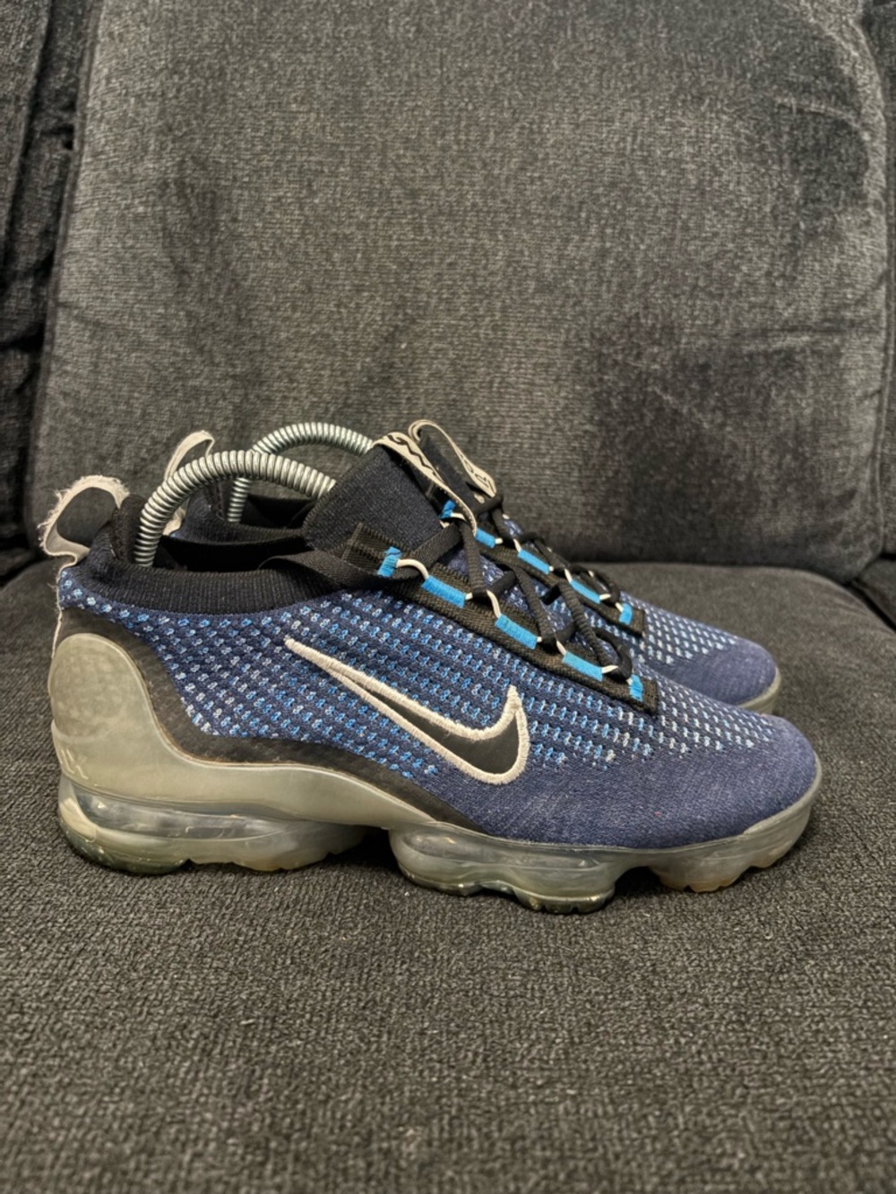 Nike Air VaporMax 2021 Flyknit Blue DZ5314-400 Size 7Y / Women's 8.5 Running